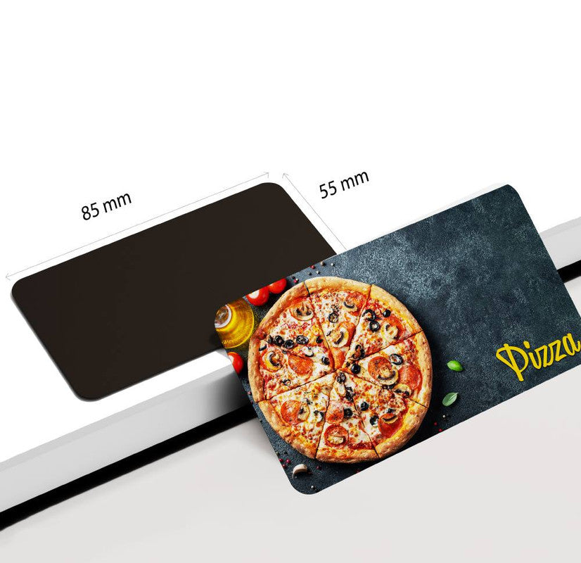 dhcrafts Rectangular Rubber Fridge Magnet Multicolor Food Pizza D3 Rectangular Design Pack of 1 (8.6cm x 5.4cm)
